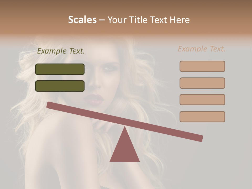 Woman Haircut Caucasian PowerPoint Template