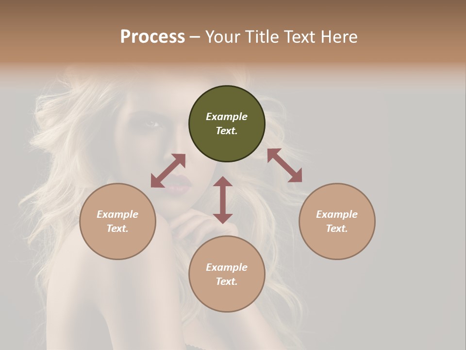 Woman Haircut Caucasian PowerPoint Template