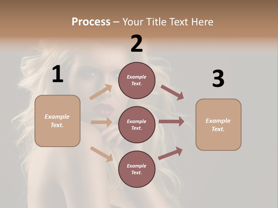 Woman Haircut Caucasian PowerPoint Template