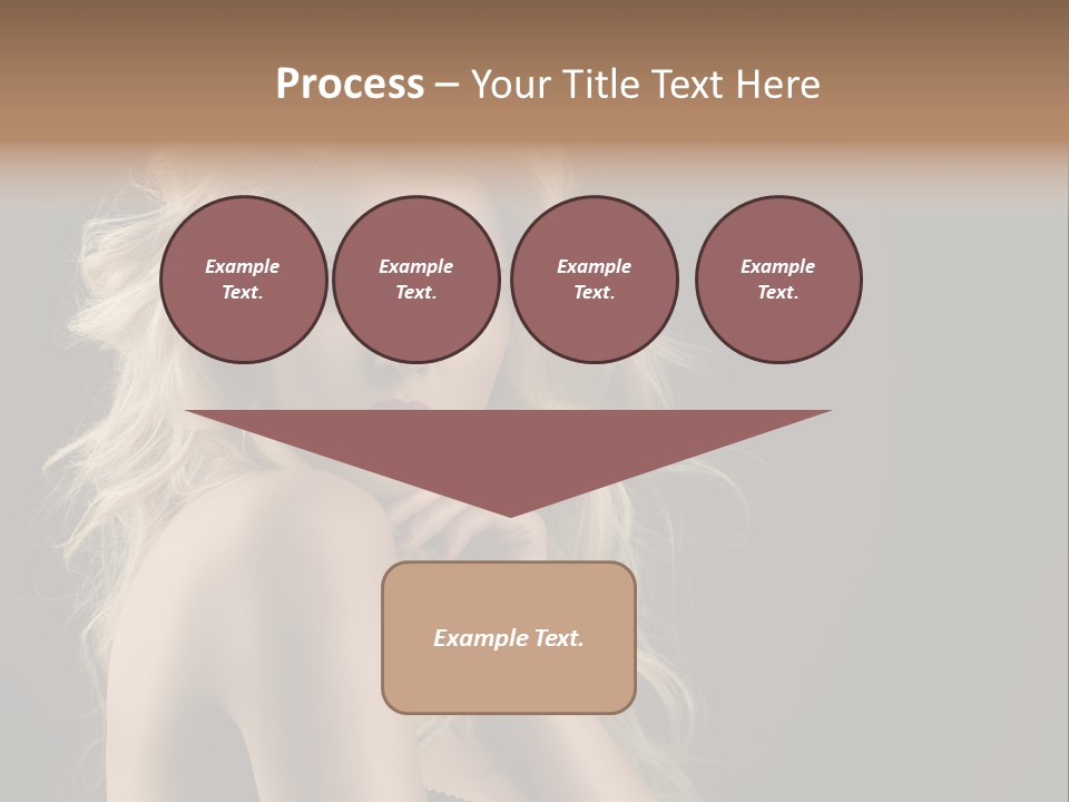 Woman Haircut Caucasian PowerPoint Template