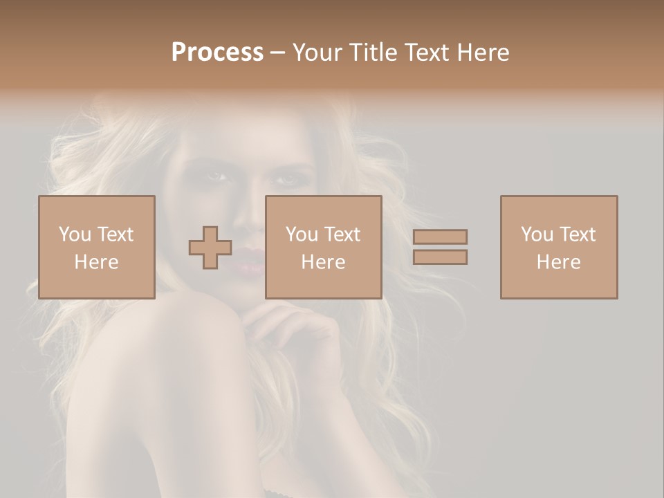Woman Haircut Caucasian PowerPoint Template