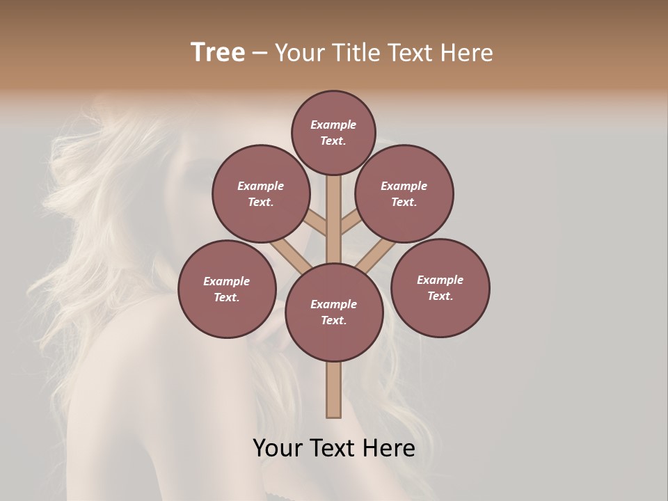 Woman Haircut Caucasian PowerPoint Template