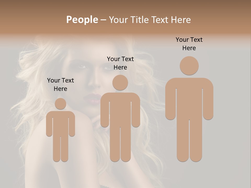 Woman Haircut Caucasian PowerPoint Template