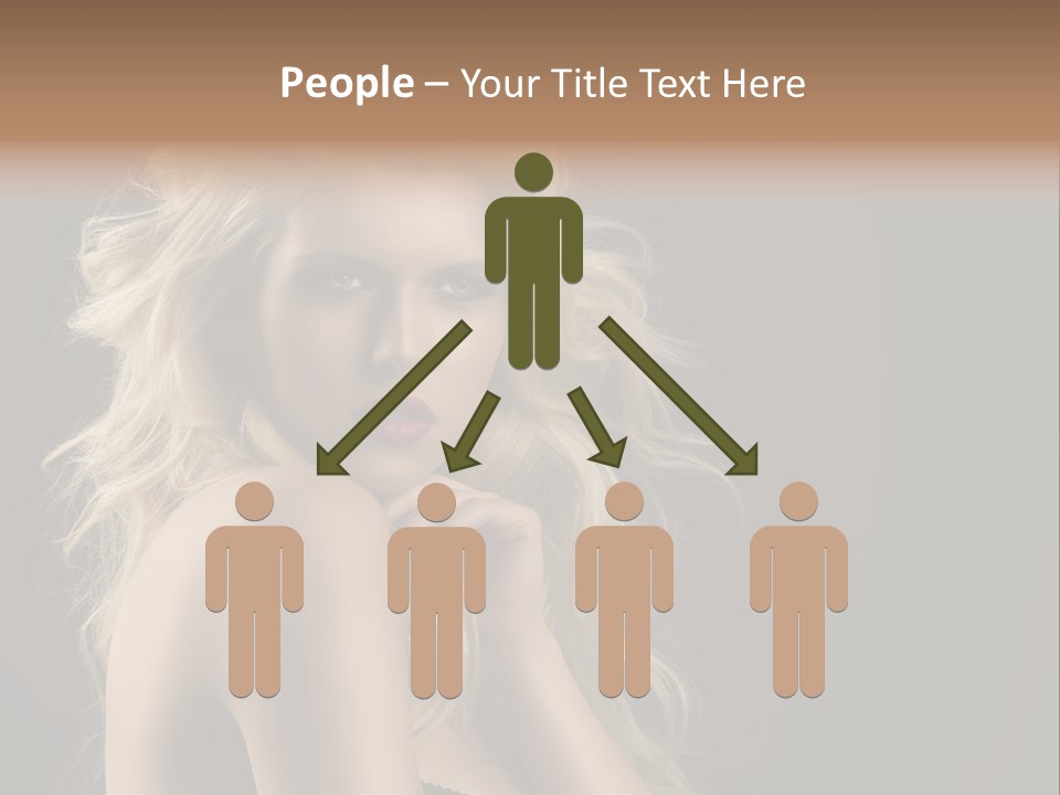 Woman Haircut Caucasian PowerPoint Template