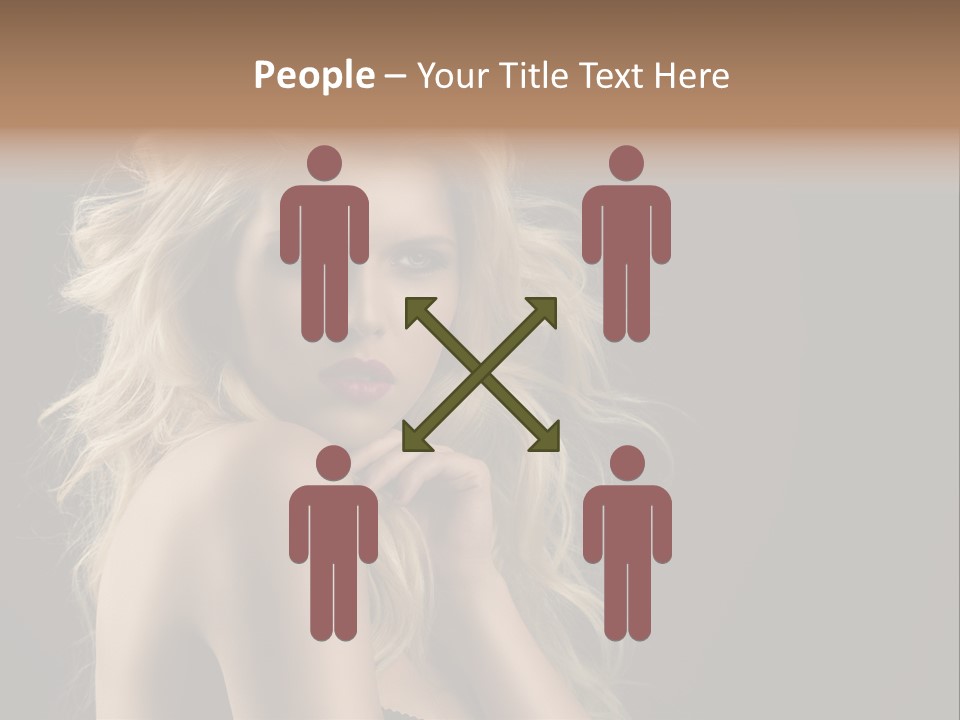 Woman Haircut Caucasian PowerPoint Template