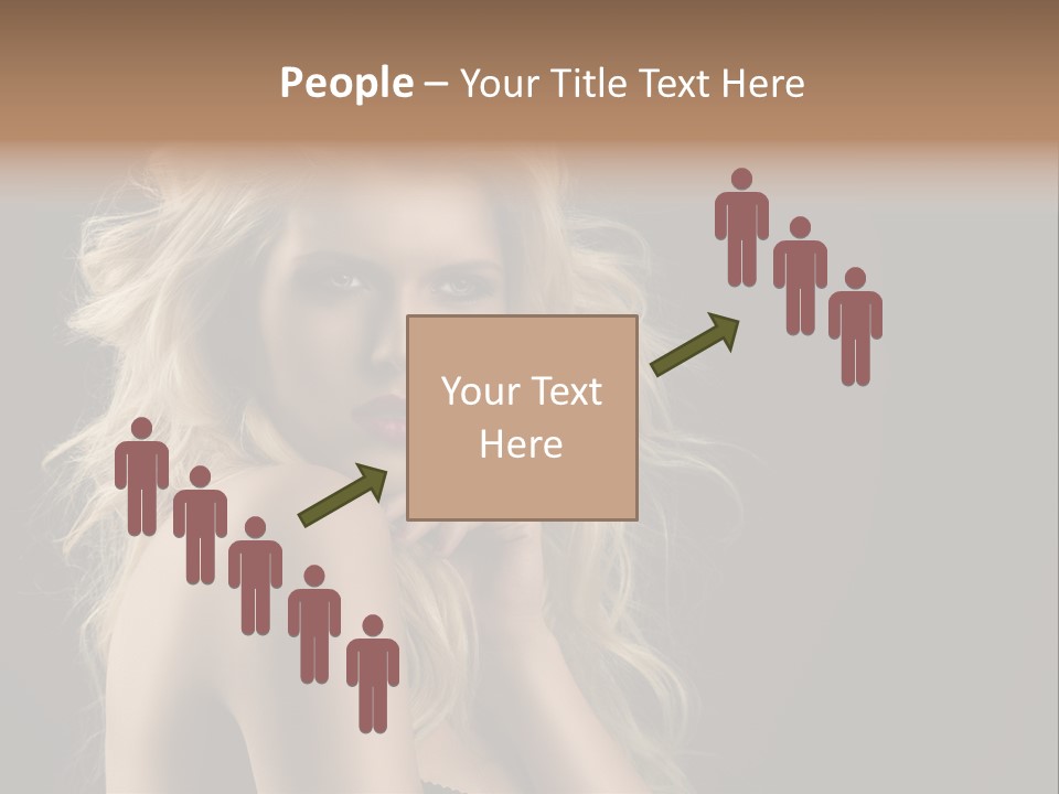 Woman Haircut Caucasian PowerPoint Template