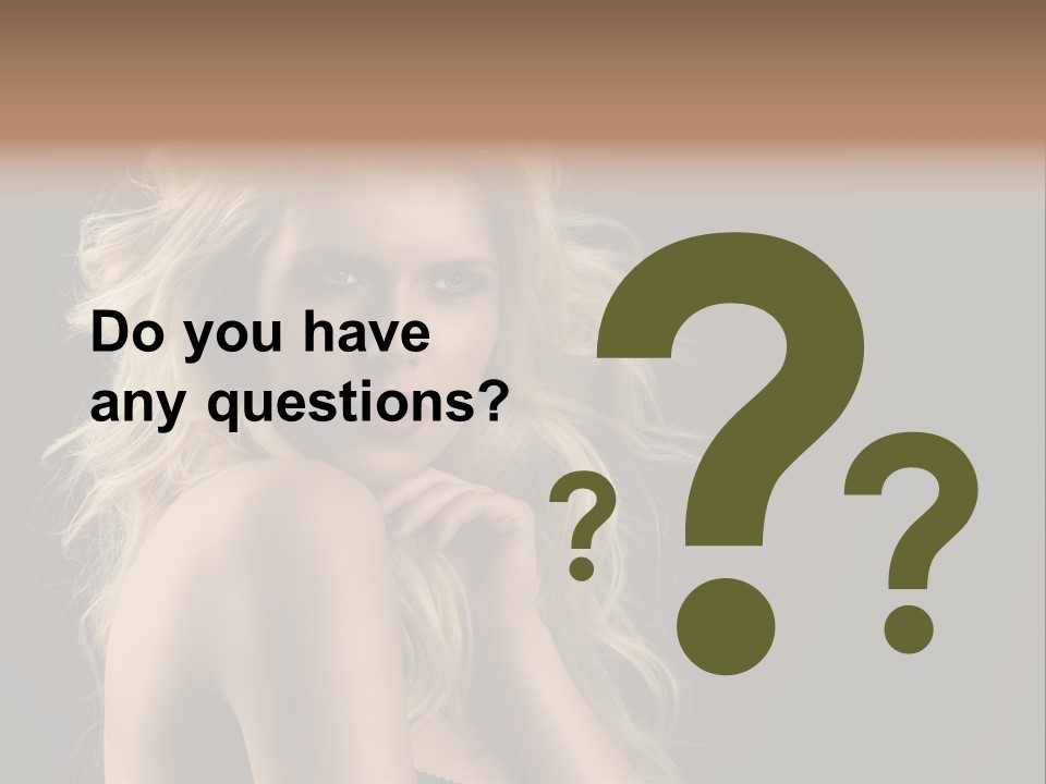 Woman Haircut Caucasian PowerPoint Template