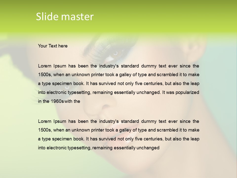 Women Hairstyle Face PowerPoint Template