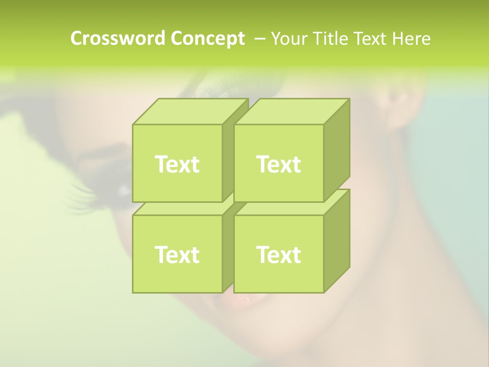 Women Hairstyle Face PowerPoint Template