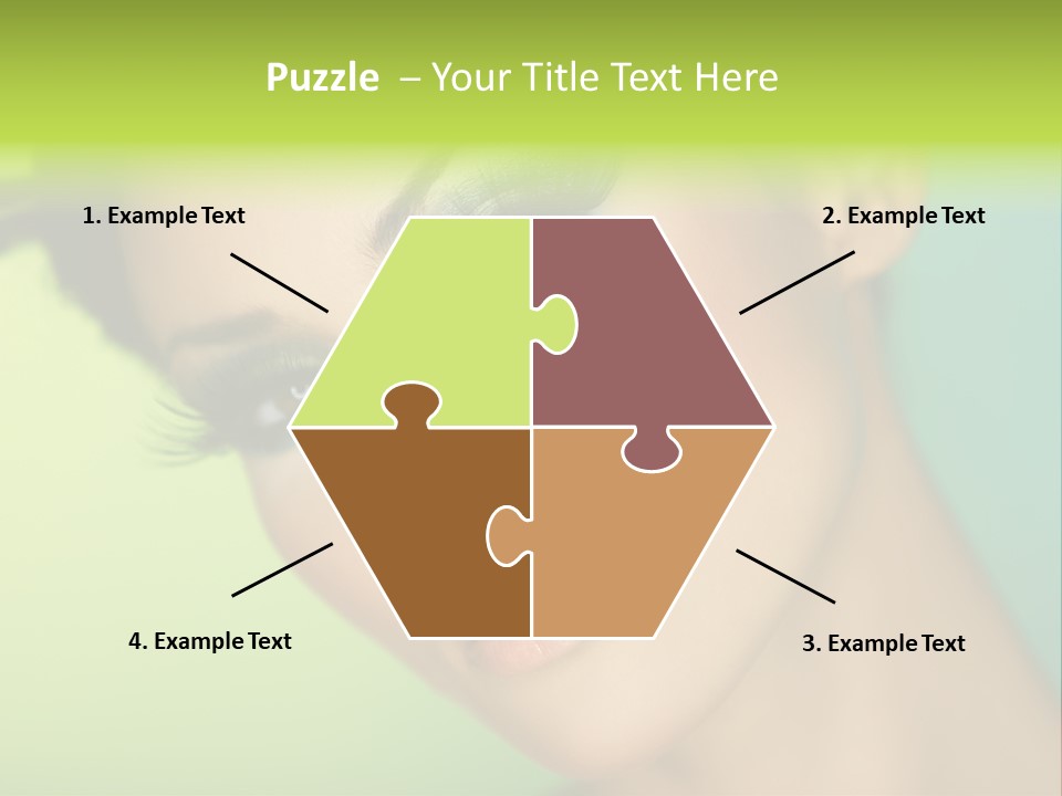 Women Hairstyle Face PowerPoint Template