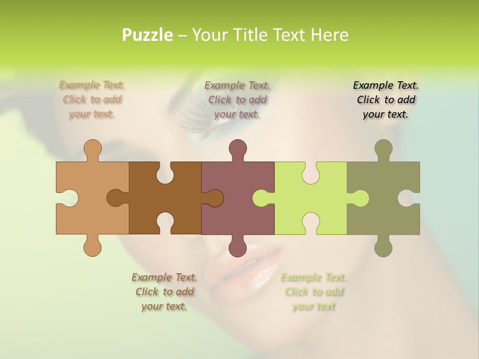 Women Hairstyle Face PowerPoint Template