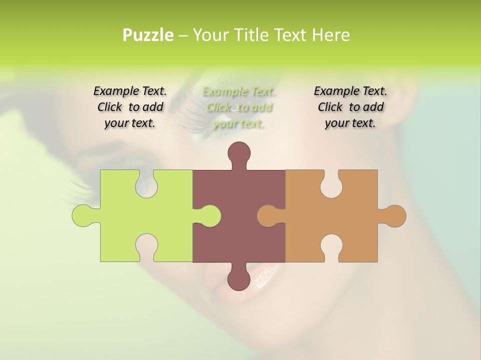 Women Hairstyle Face PowerPoint Template