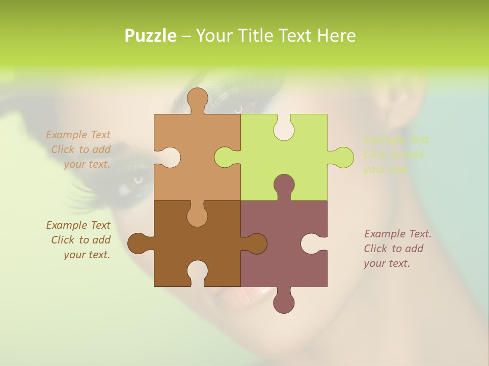 Women Hairstyle Face PowerPoint Template