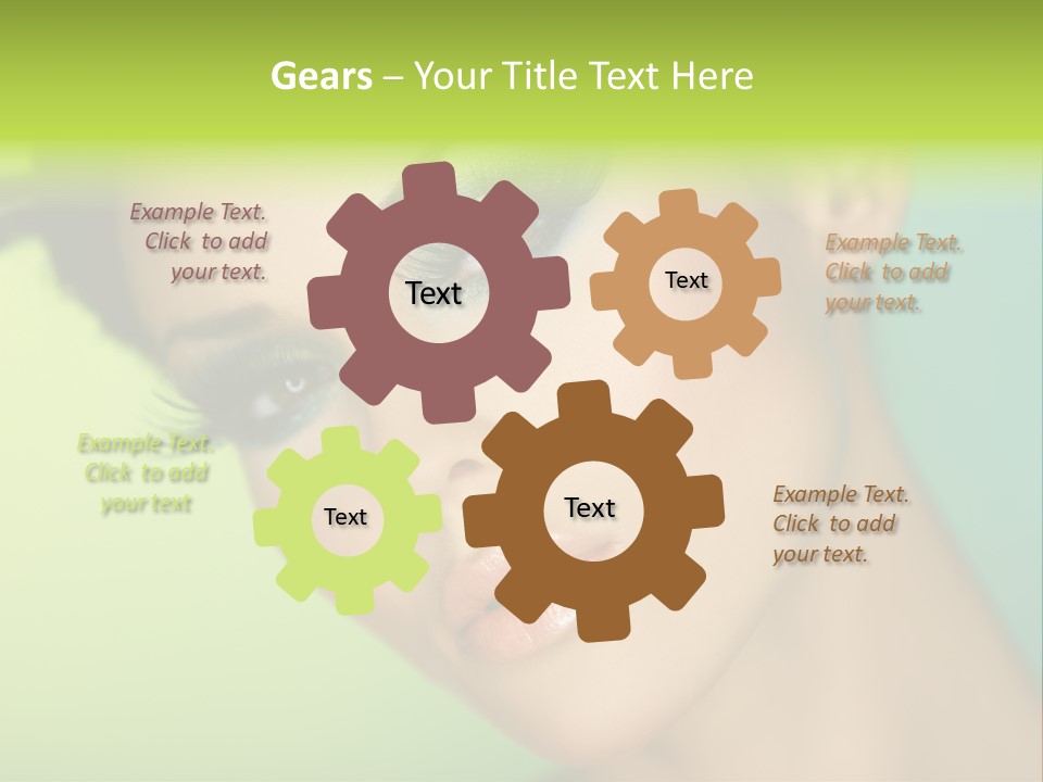 Women Hairstyle Face PowerPoint Template