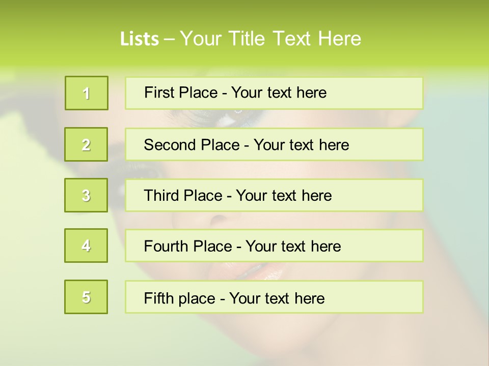 Women Hairstyle Face PowerPoint Template