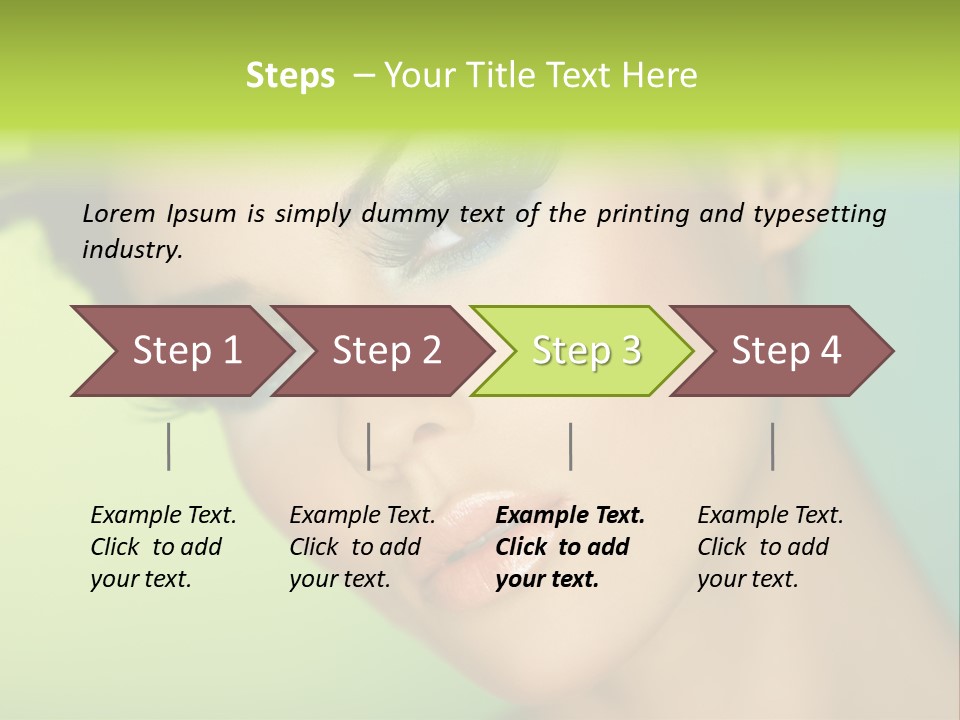 Women Hairstyle Face PowerPoint Template
