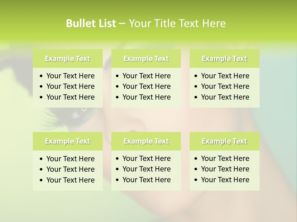 Women Hairstyle Face PowerPoint Template