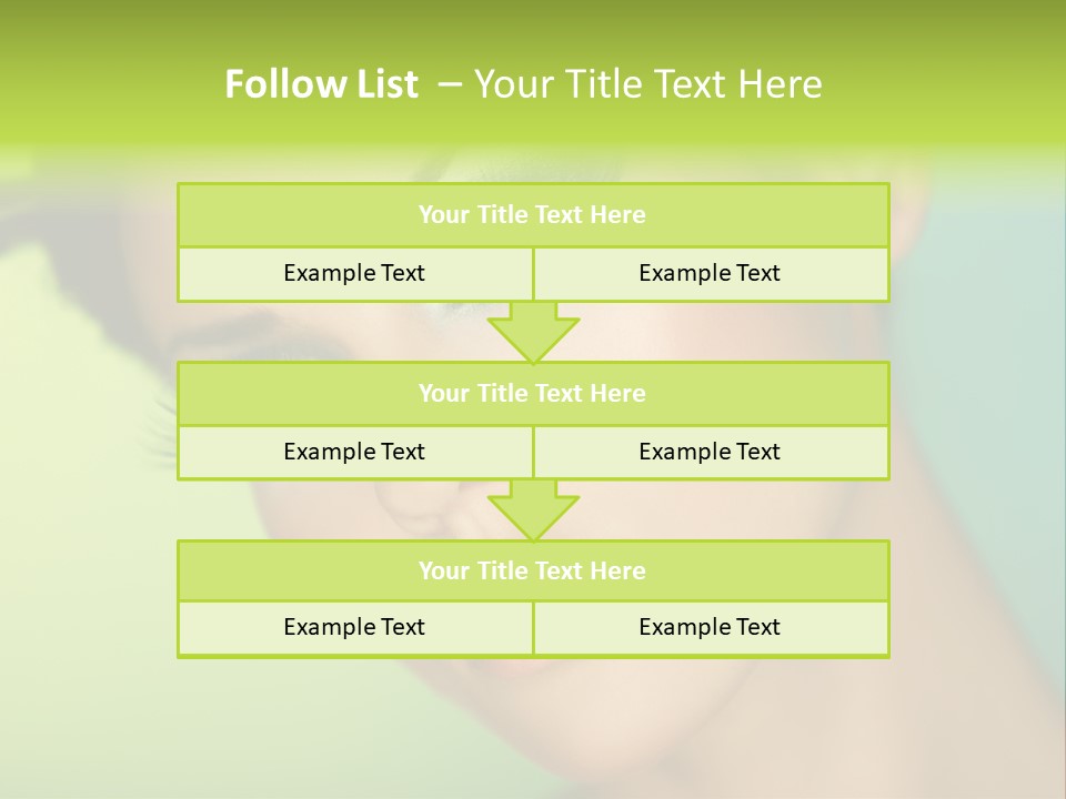 Women Hairstyle Face PowerPoint Template