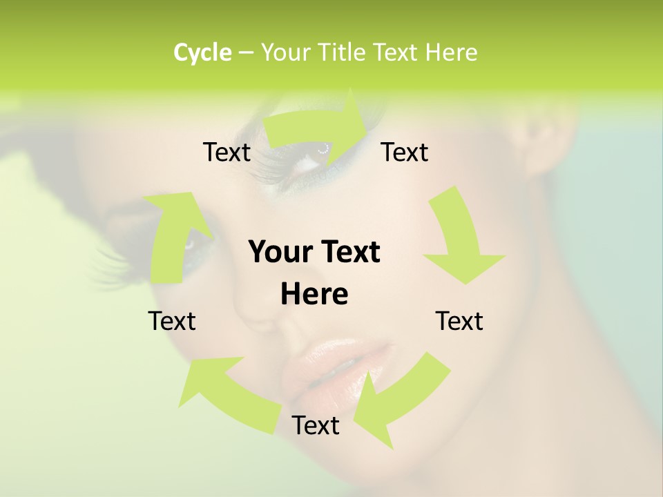 Women Hairstyle Face PowerPoint Template