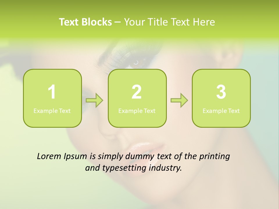 Women Hairstyle Face PowerPoint Template