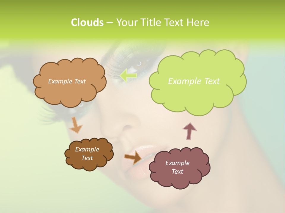 Women Hairstyle Face PowerPoint Template