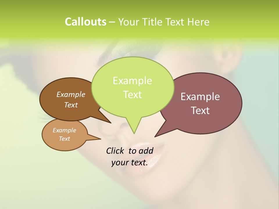 Women Hairstyle Face PowerPoint Template