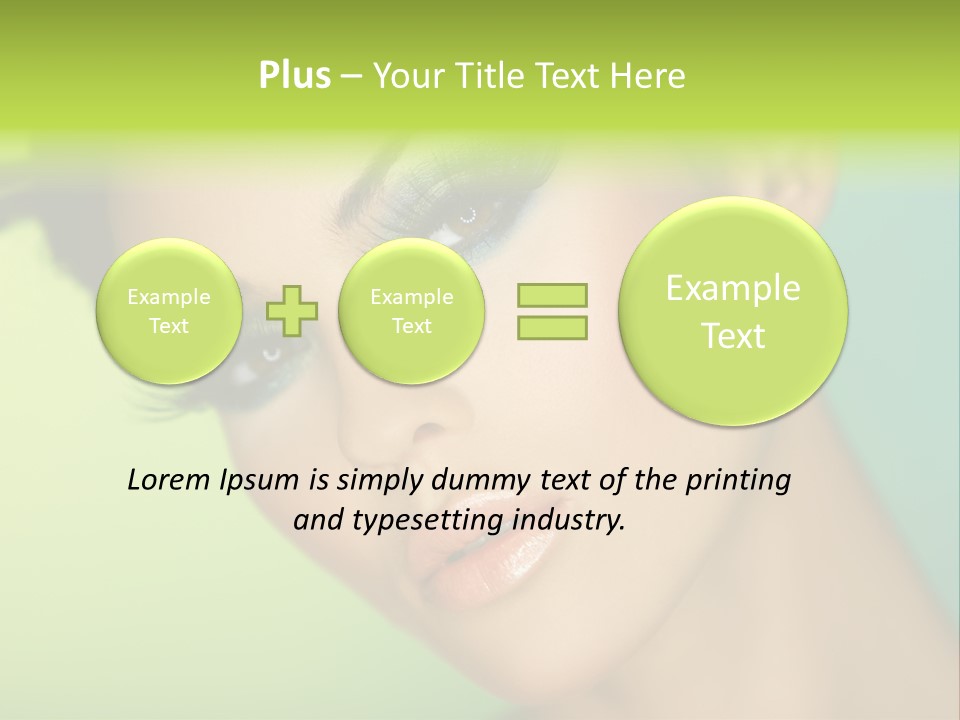 Women Hairstyle Face PowerPoint Template