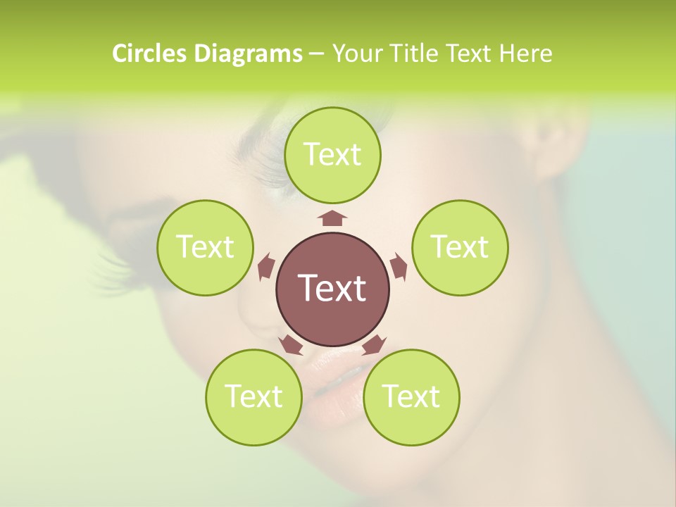 Women Hairstyle Face PowerPoint Template