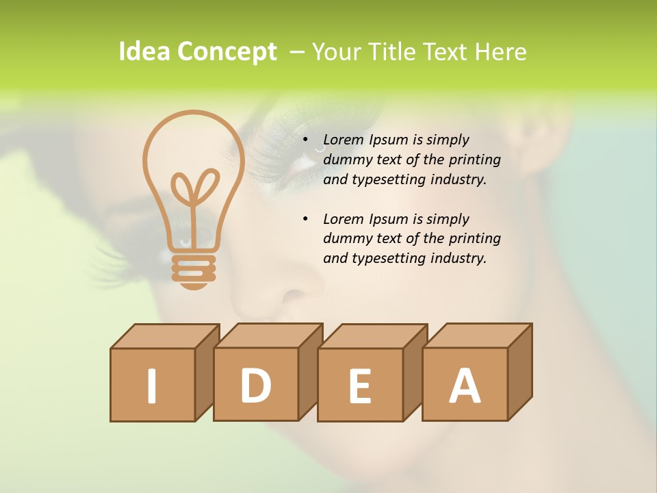 Women Hairstyle Face PowerPoint Template