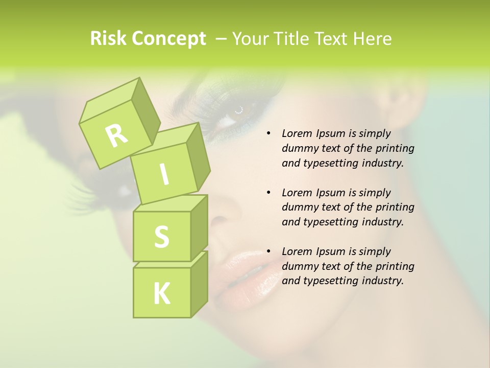 Women Hairstyle Face PowerPoint Template