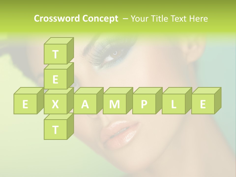 Women Hairstyle Face PowerPoint Template