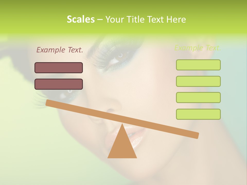 Women Hairstyle Face PowerPoint Template