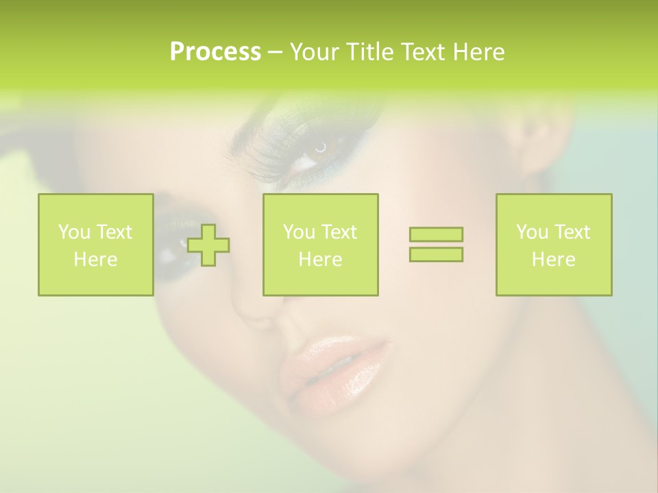 Women Hairstyle Face PowerPoint Template