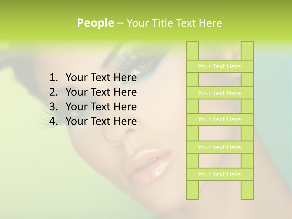 Women Hairstyle Face PowerPoint Template