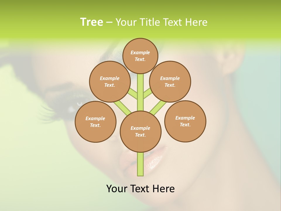 Women Hairstyle Face PowerPoint Template