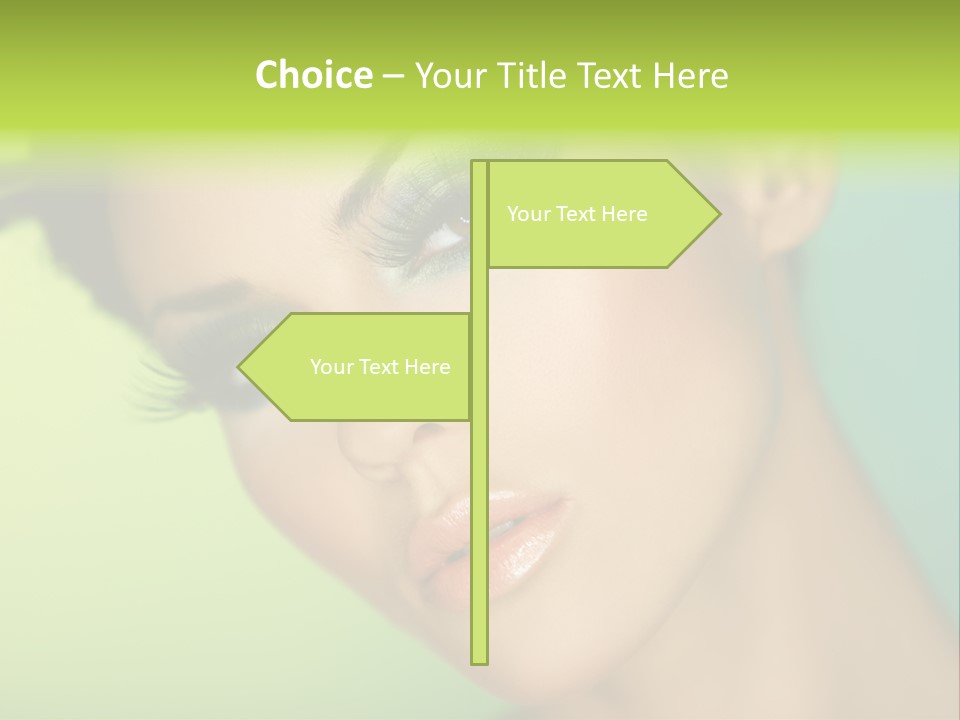 Women Hairstyle Face PowerPoint Template