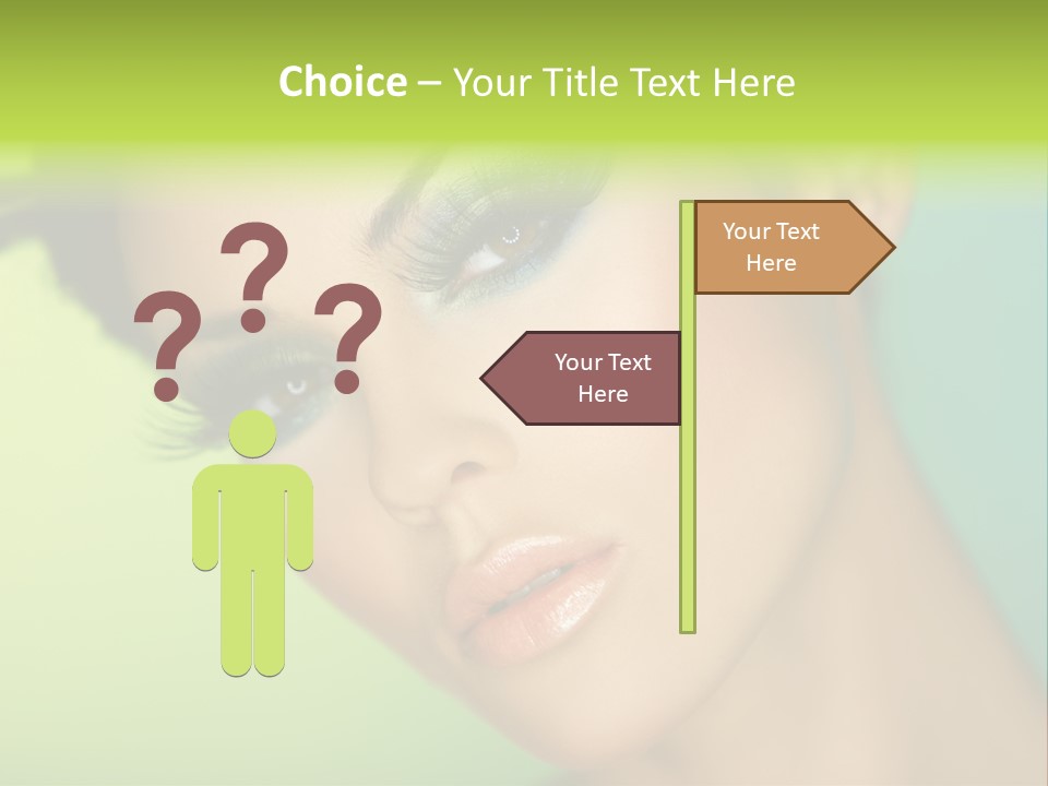 Women Hairstyle Face PowerPoint Template