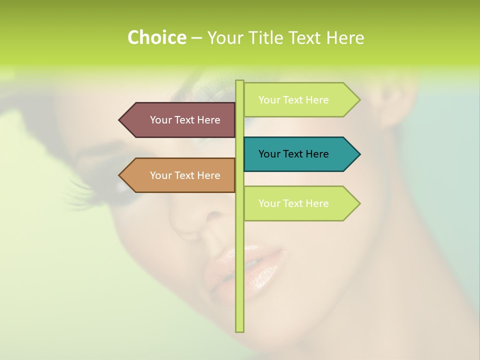 Women Hairstyle Face PowerPoint Template