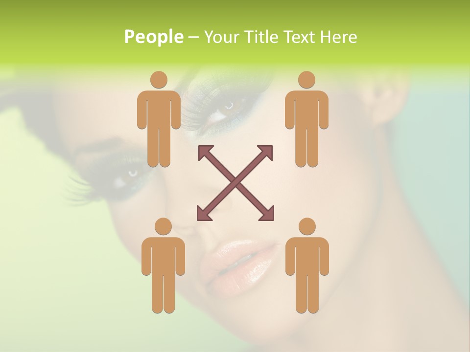 Women Hairstyle Face PowerPoint Template