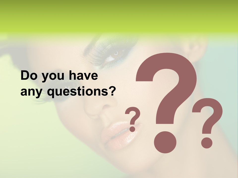 Women Hairstyle Face PowerPoint Template