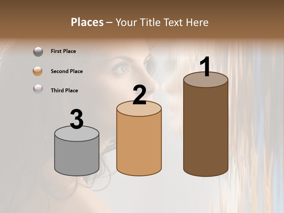 Girl Brunette Brown PowerPoint Template