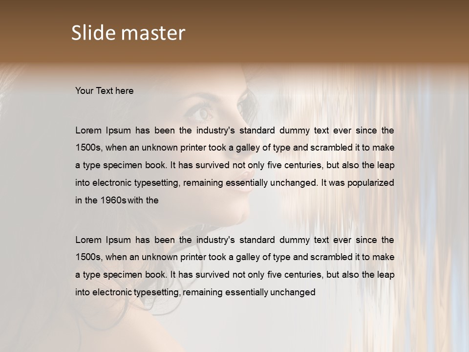 Girl Brunette Brown PowerPoint Template