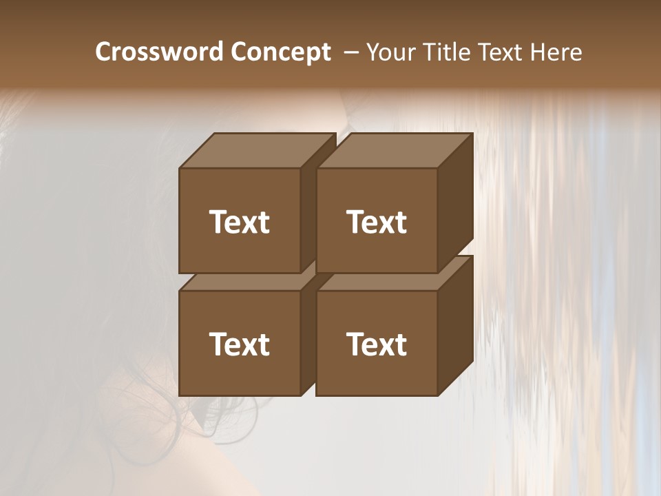 Girl Brunette Brown PowerPoint Template