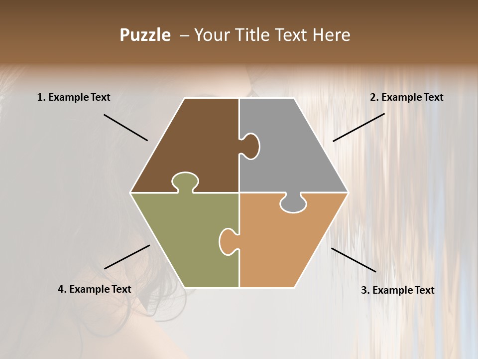 Girl Brunette Brown PowerPoint Template