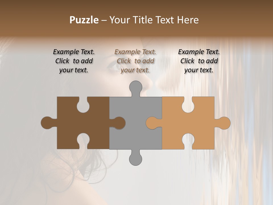 Girl Brunette Brown PowerPoint Template