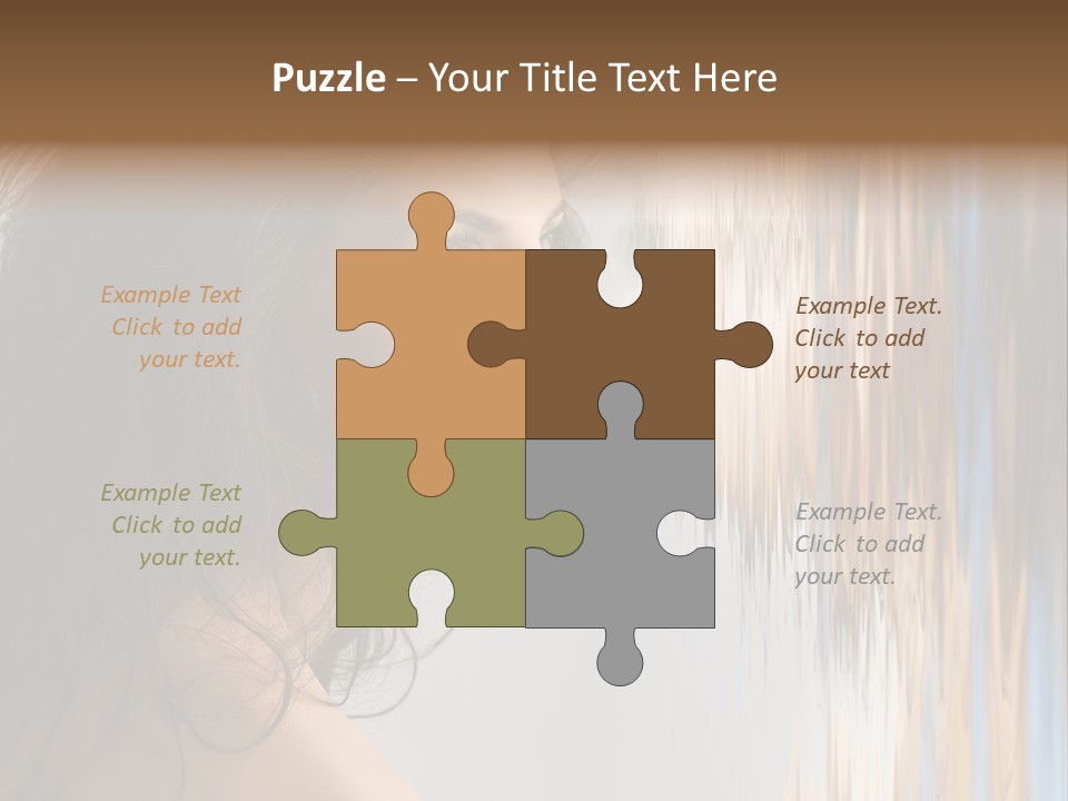 Girl Brunette Brown PowerPoint Template