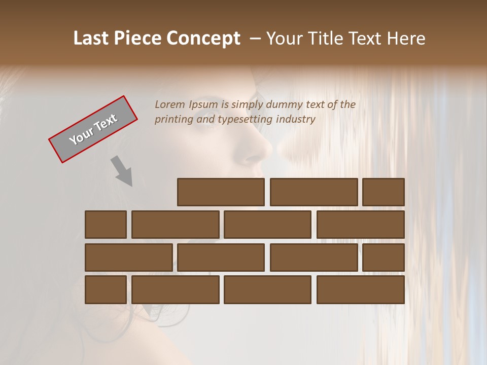 Girl Brunette Brown PowerPoint Template