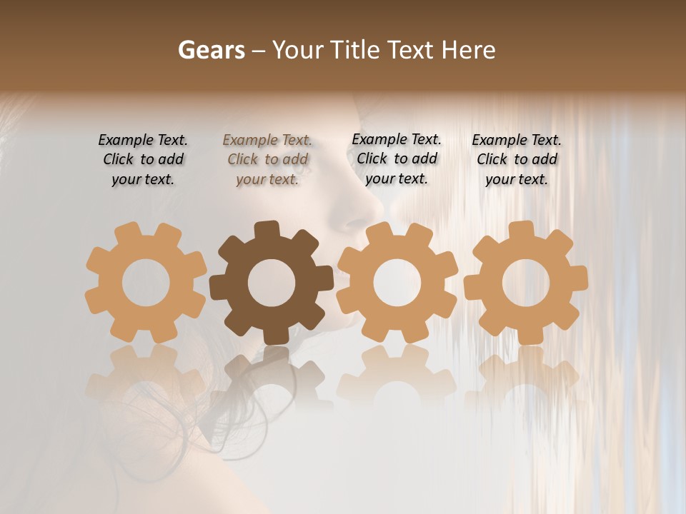 Girl Brunette Brown PowerPoint Template