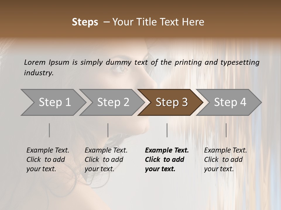 Girl Brunette Brown PowerPoint Template