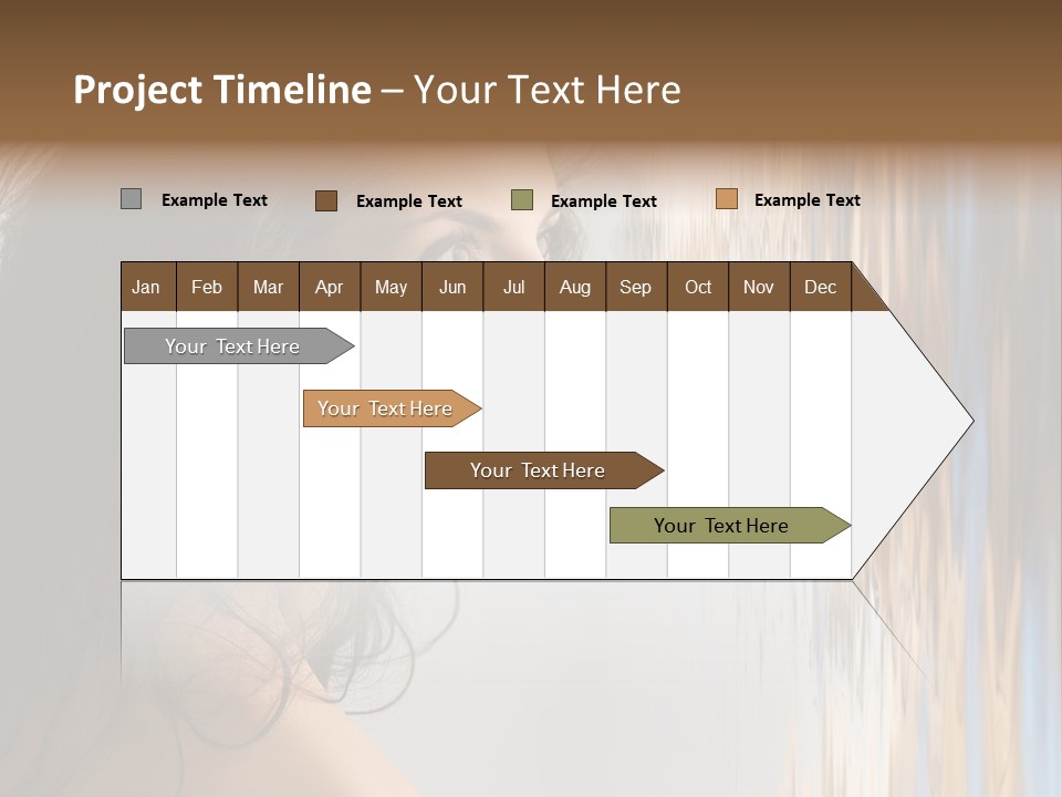 Girl Brunette Brown PowerPoint Template